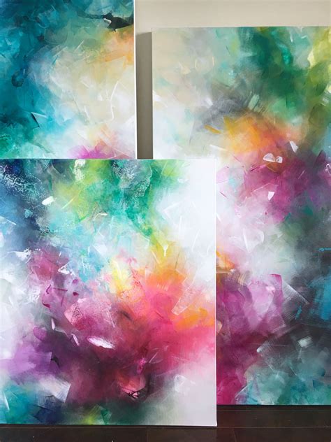 Fresh Out Of The Studio Colorful Joyful Floral Inspired Abstract