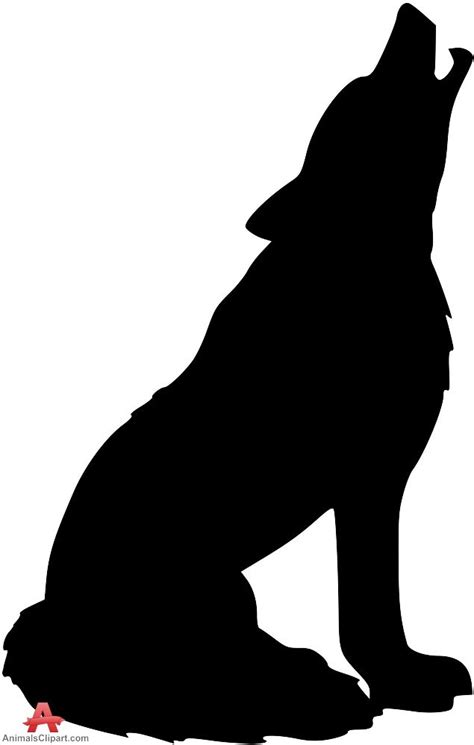 Howling Wolf Silhouette Clipart Free Clipart Design Download