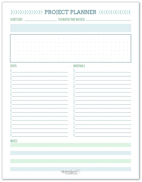 Printable Project Planner Template