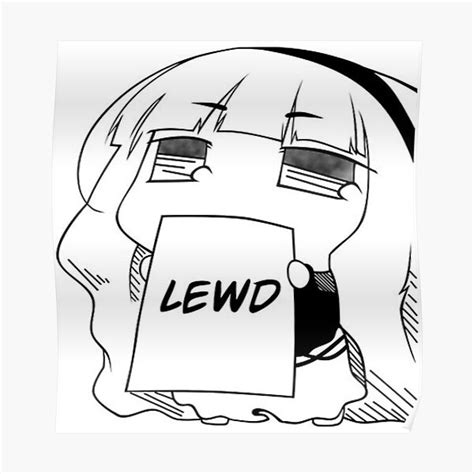 Lewd Anime Girl Poster For Sale By Thedeltafighter Redbubble