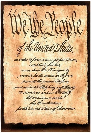 Constitution America Motivational Art Print Poster Posters