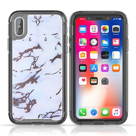 Iphone Xs Max Marble Design Full Body Defender Shockproof Case Cover Ebay