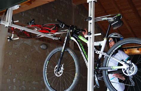 Ceiling Overhead Bike Rack for Mountain Bike, Trekking Bike, Touring Bike | flat-bike-lift in 