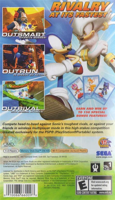 Sonic Rivals Boxarts For Sony Psp The Video Games Museum