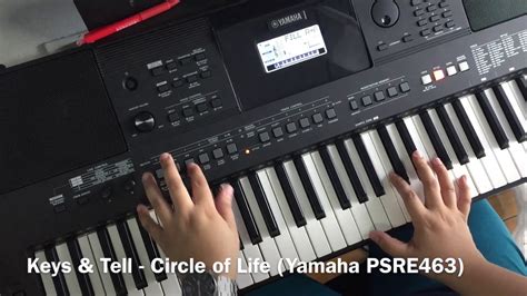 Circle Of Life Instrumental Cover On Yamaha Psr E463 Youtube