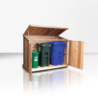 If you have no choice but to keep your trash receptacle building a privacy screen for your garbage can doesn't require any specialized construction skill and can be done in as little time as a single afternoon. Wooden Outside Garbage Can Storage Plans PDF Plans
