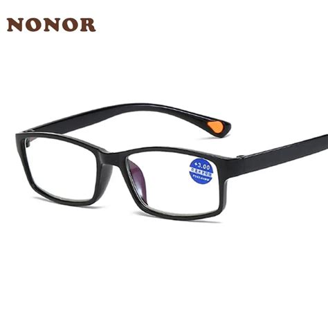 nonor tr90 ultra light reading glasses anti blue light presbyopic eyewear hyperopia eyewear men