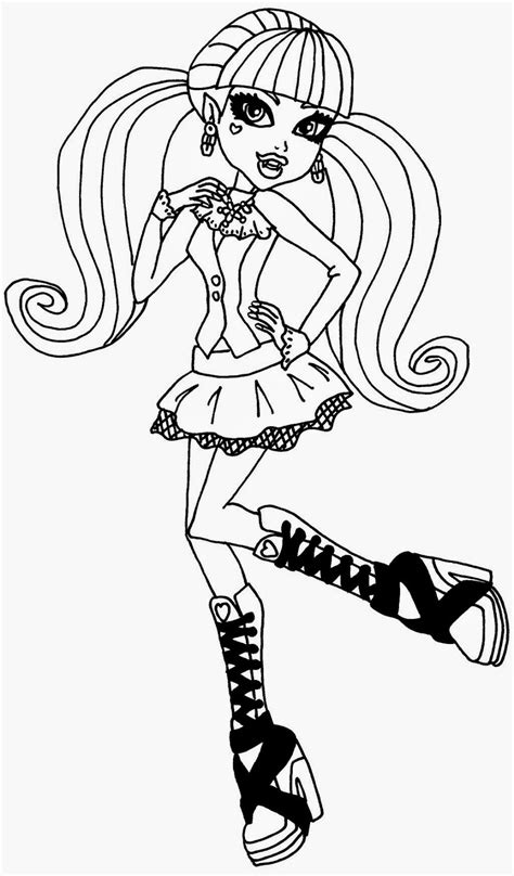 Draculaura Monster High Colouring Sheets Free For Girls