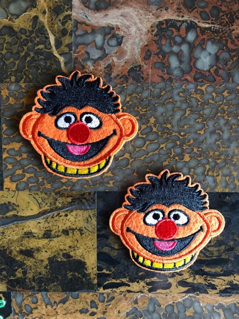 2 Ernie Sesame Street Embroidered Iron On Sew On Patch Etsy