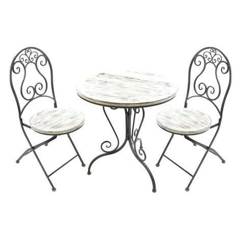 Jordan Manufacturing 3c Wiwbistw Wrought Iron Bistro Set White