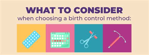 What To Consider When Choosing A Birth Control Method