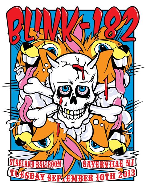inside the rock poster frame blog frank kozik blink 182 sayerville poster release details