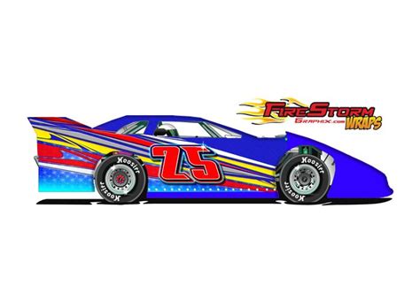 Extreme Dirt Late Model Wrap Racing Graphics