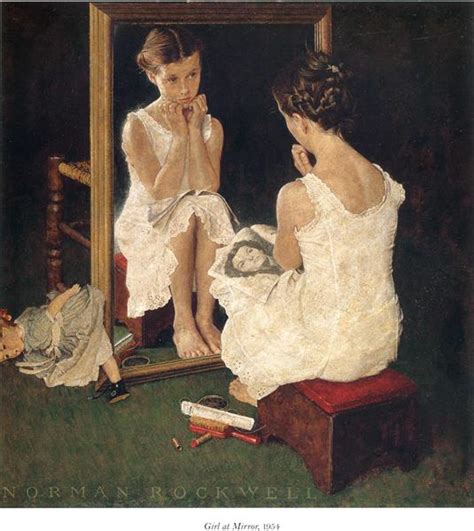 Girl At Mirror Norman Rockwell Wikiart Org