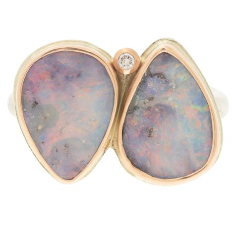 Double Boulder Opal Ring By Jamie Joseph NEWTWIST