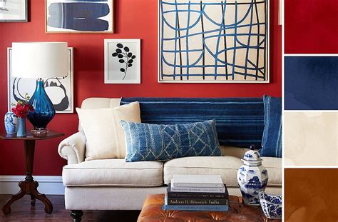 8 Foolproof Color Palettes For Every Room Red Living Room Walls