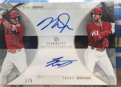Teammates Mike Trout And Shohei Ohtani Autographs On One Card