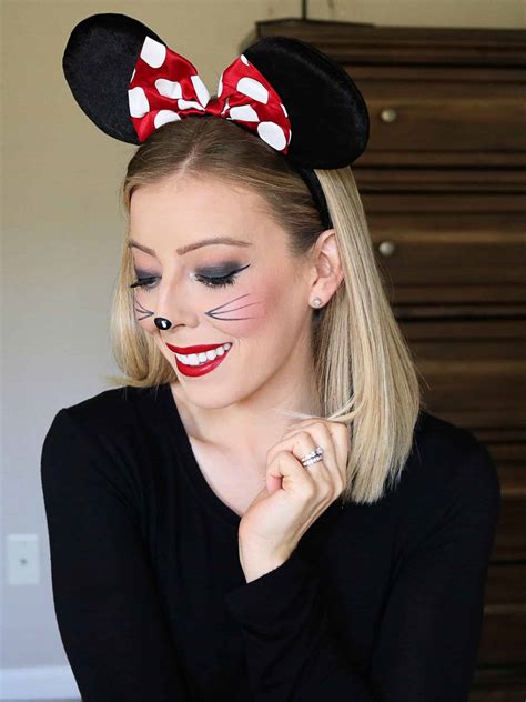 Easy Minnie Mouse Makeup And Halloween Costume Kindly Unspoken