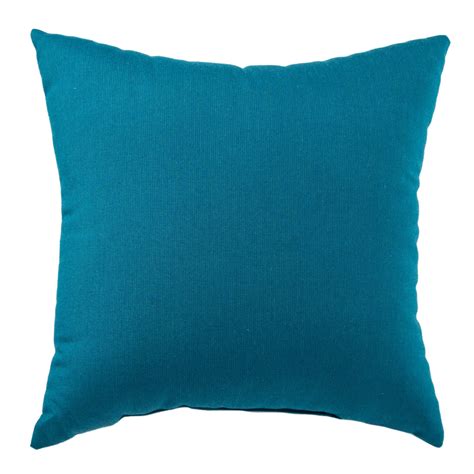 20 Teal Blue Solid Outdoor Patio Square Throw Pillow