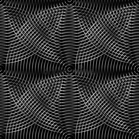 Concentric Circles Seamless Monochrome Pattern Abstract Geometry