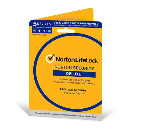 Norton Security Deluxe 5 Devices 3 Year Total Security For Pc Mac
