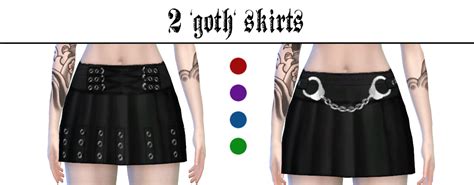 My Sims 4 Blog Two Goth Skirts By Ladyhayny Sims Sims 4 Sims 4