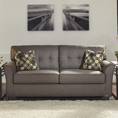 Signature Design By Ashley Tibbee Sofa In Slate Nebraska Furniture Mart
