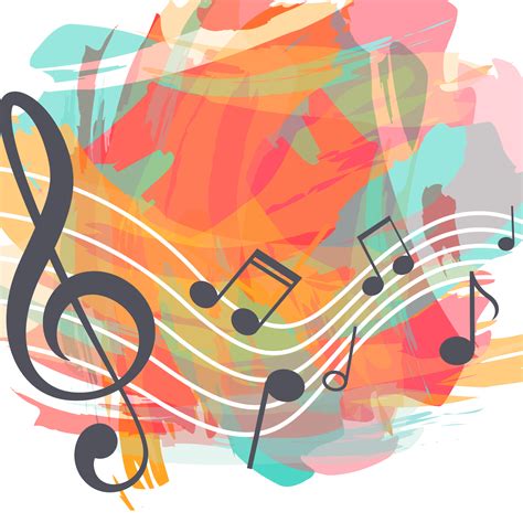 Watercolour music notes Music canvas wall art - TenStickers