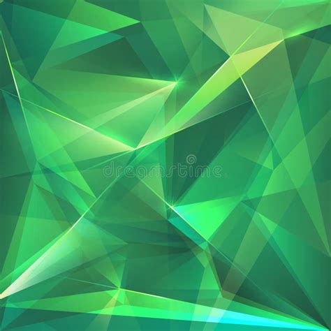 Abstract Emerald Green Crystal Faceted Background Stock Images Image