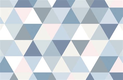 Pastel Triangle Wallpaper Blue And Pink Pattern