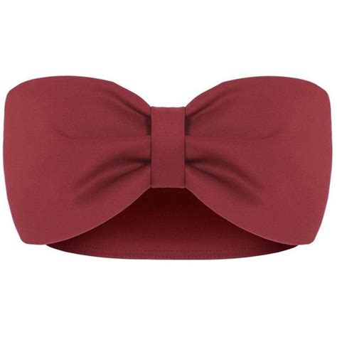 Bow Front Cropped Bandeau Top €928 Liked On Polyvore Featuring Tops