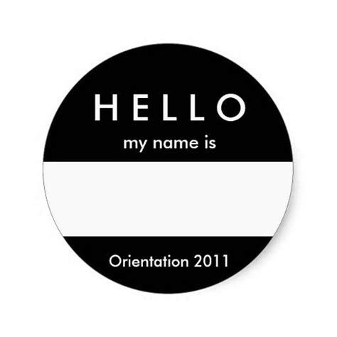 Hello Name Tag Sticker Customize Color And Message Hello Sticker Name Tags