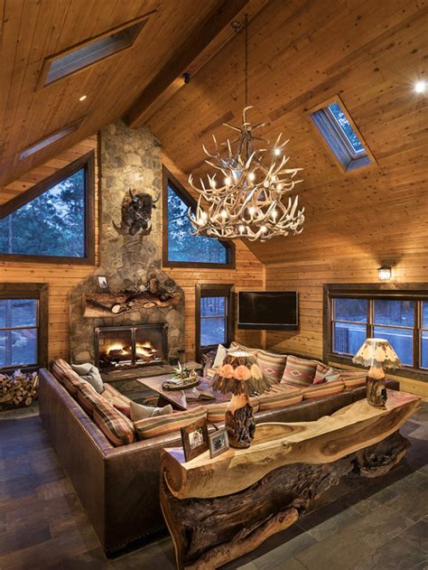 Large Rustic Living Room Design Ideas Remodels And Photos Houzz