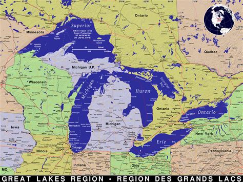 Great Lakes · Public Domain Maps By Pat The Free Open Source