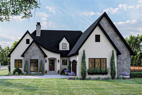 3 Bed Modern Cottage House Plan With Large Rear Covered Patio 62914dj