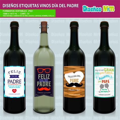 Etiquetas Para Botella De Vino Dia Del Padre Dia Del Padre Ideas Día