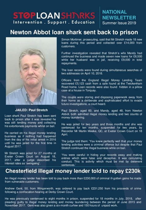 Stop Loan Sharks National Newsletter 2019 Arawak Walton Housing Association