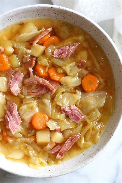 Leftover Ham Bone Soup With Potatoes And Cabbage Instant Pot Stove Cooking Home