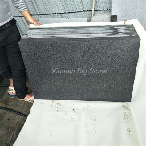 G654 Chinese Dark Grey Flamed Granite Tile Natural Granite Tile