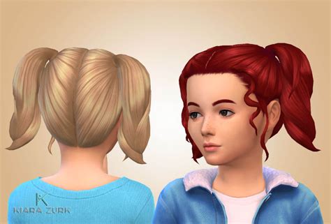 Marina Pigtails For Girls 💕 My Stuff Sims Hair Kids Hairstyles