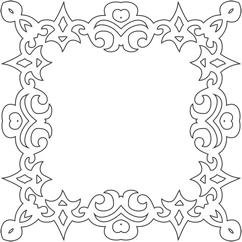 Onlinelabels Clip Art Decorative Square Frame