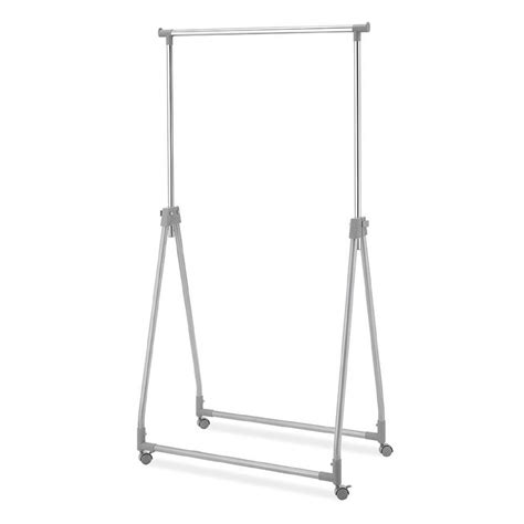 Building a simple, stylish clothing rack from pipe: Whitmor 34.75 in. x 66.25 in. Silver Folding Garment Rack ...