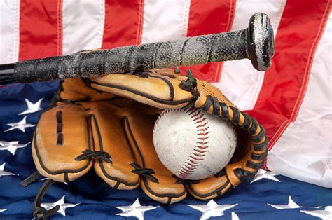 Baseball Equipment On American Flag Photograph By Joe Belanger Pixels