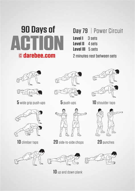 90 Days Of Action By Darebee Daily Workout Plan Workout Routine