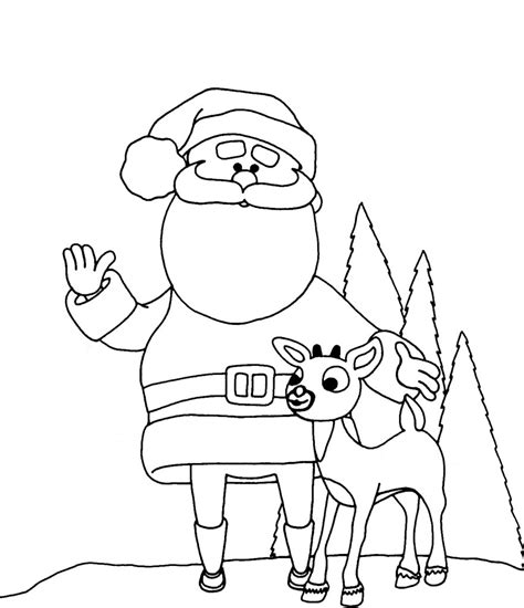 Santa with presents printable christmas coloring page. Free Printable Santa Claus Coloring Pages For Kids