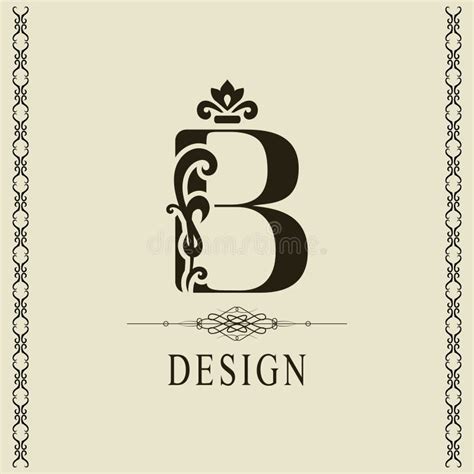 Elegant Capital Letter B Graceful Royal Style Calligraphic Beautiful