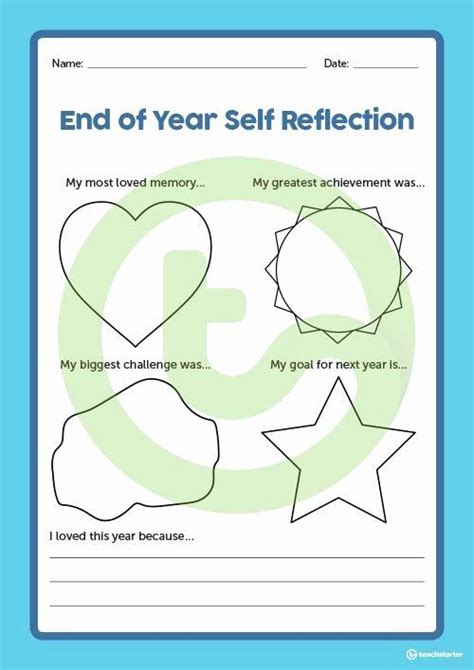 Reflection Worksheet For Kids