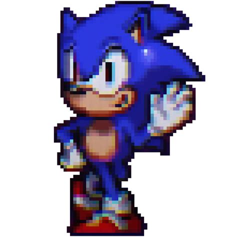 Sonic Movie 2 Sonic Idle Pixel Art By Soniconbox On Deviantart