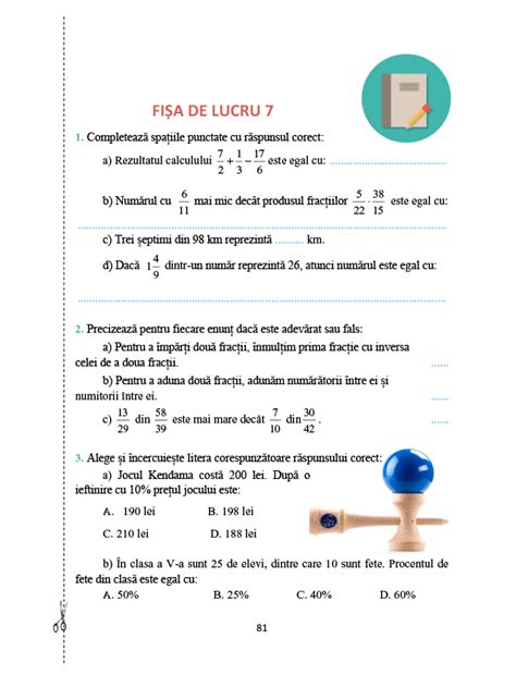 Teste Matematica Clasa 5 Semestrul 1