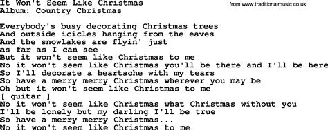 Loretta Lynn Song It Wont Seem Like Christmas Lyrics